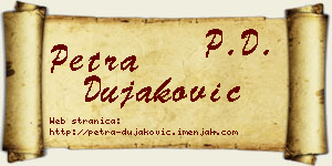 Petra Dujaković vizit kartica